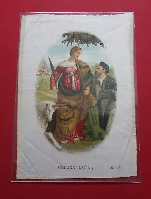 £3.99 • Buy BDV  SCARCE CIr 1916  ANTIQUE  LARGE SIZE CIGARETTE SILK  No 10  HEILIGE JUSTINA