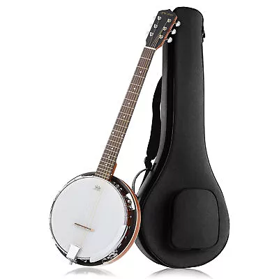 6-String Left Handed Banjo Guitar With Closed Back Resonator And 24 Brackets • $154.99