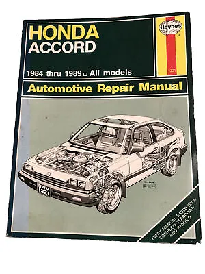 Honda Accord 1984-1989 Tune-up Shop Service Repair Manual Book Wiring Diagrams • $29.99