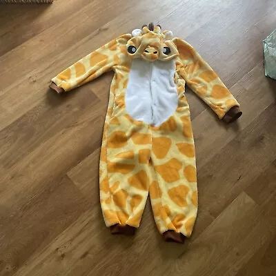 Kids Giraffe One Piece Jumpsuit Fancy Dress Outfit Book Day Jungle Zoo Age 8/10 • £2.49