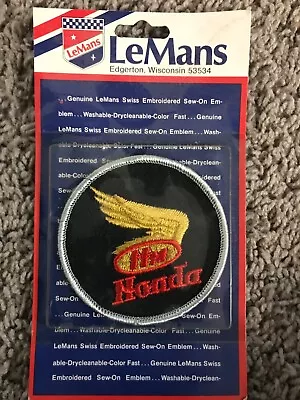 Honda Wing Red Black Gold LeMans Embroidered Sew-on Racing Patch • $5