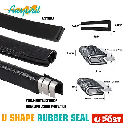 Softness Or Pinchweld Steel Inside Rubber U Channel Edge Trim Car Weather Strip • $10.98