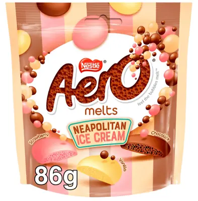 Aero Melts Chocolate Neapolitan Ice Cream Sharing Bag 86g X2 • £4.99