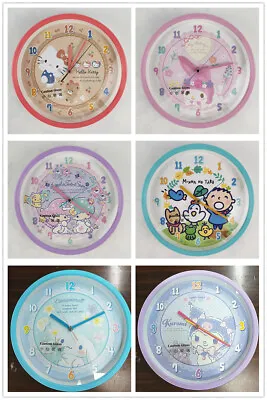 Sanrio Kitty Melody TwinStar Kuromi Cinnamoroll 25cm Sweep Movement Wall Clock • $43.90