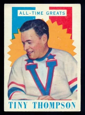 1960-61 TOPPS HOCKEY #55 Cecil Tiny Thompson EX+ Bruins Red Wings All-Time Great • $67.99