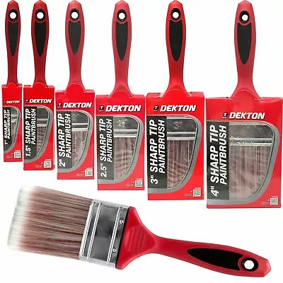 Dekton Sharp Tip Paint Brushes Decorating Wall Fence Home DIY Brush 1  To 4  • £4.59