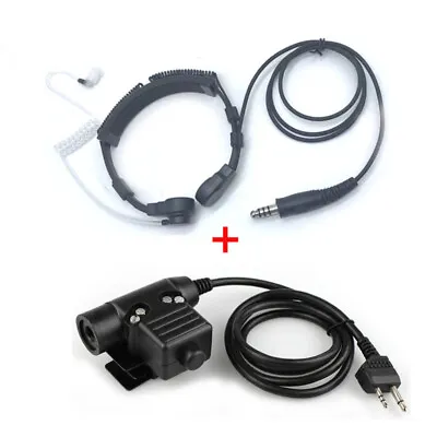 Mic Headset Z Tactical U-94/A U94 PTT Military Adapter For MIDLAND VER Radio • $16.99