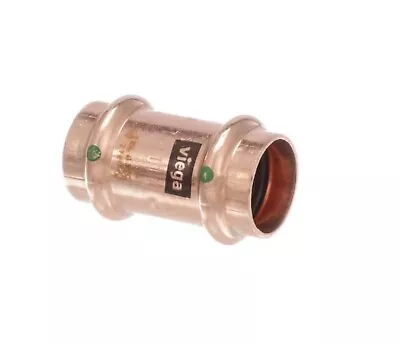 Propress 1/2 In. Press Copper Coupling With Stop • $2