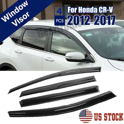 For 2012-2017 Honda CRV CR-V Mugen Style Window Visors Sun Rain Guards Deflector • $26.99