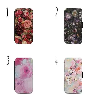 £9.36 • Buy Ted Floral Flowers Pattern FLIP WALLET Phone Case Cover All IPhone & Samsung