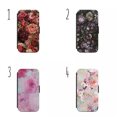 £9.36 • Buy Ted Floral Flowers Pattern FLIP WALLET Phone Case Cover All IPhone & Samsung