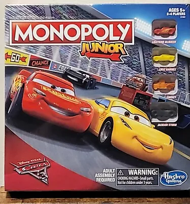 Monopoly Junior Pixar Disney Cars 2015 Brand New Factory Sealed • $29.96