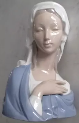 Lladro 4649  Madonna Head  Bust Of Holy Mother Mary Glazed Finish - MWOB RV$245 • $124.95