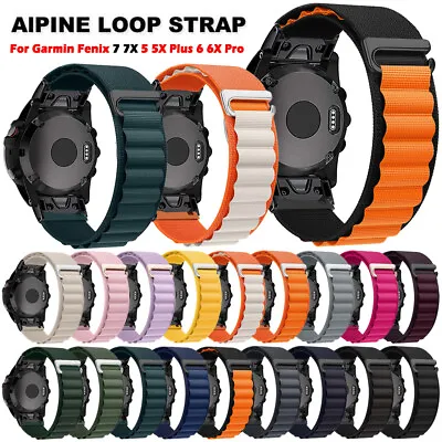 Nylon Alpine Loop Watch Band Strap For Garmin Fenix 7 7X Solar 5 5X 6 6X Pro 3HR • $17.88