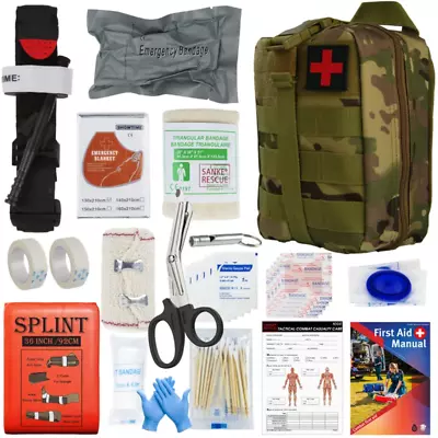 Survival First Aid Kit Medical Emergency Military Trauma Bag Tactical IFAK • $29.99
