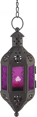 Gifts & Decor Mystical Decorative Candle Lantern Light Metal Glass • $26.45