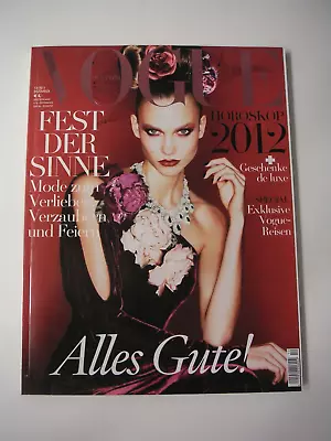 Brand New: Vogue Deutsch Dezember 2011 Karlie Kloss Cover-fest Der Sinne! • $15