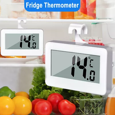 1/2x Hook Magnet Cooking Kitchen Fridge Freezer Thermometer Digital Waterproof • $9.55