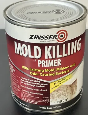 1 Qt Zinsser White Water Based Extinguishes Mold Interior/Exterior Primer • $28.99