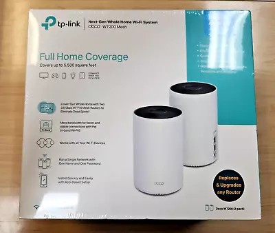 NEW TP-Link Deco W7200 Ax3600 Router Whole House Mesh Wi-Fi 6 System FREE S&H!!! • $159.95