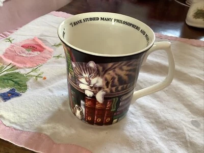 £1.99 • Buy PAST TIMES The Wisdom Of Cats Is Definitely Superior Fine Bone China Mug 8.5cm H