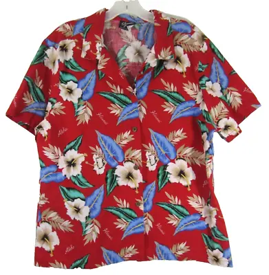 Shannon Marie Hawaiian Shirt VTG 80's Aloha Floral USA Women XL Magnum PI • $24.99