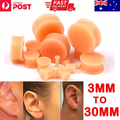 2PCS Silicone Ear Plugs Gauges Flexi Plugs Stretcher Tapers Piercing Earrings AU • $6.28