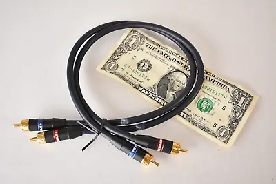 20in Monster Cable Interlink 400 Stereo Pair Audio RCA Interconnect Cables -READ • $14.95