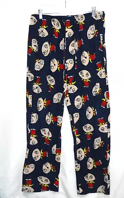 Family Guy 2012 Stewie Blue Graphic Cartoon Print Pajama Pants Men's Size Medium • $19.99