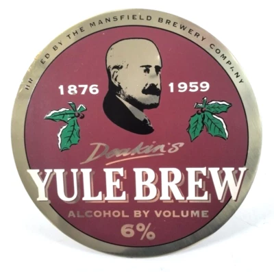 £14.99 • Buy Deakins Yule Brew Beer Pump Badge Metal Pump Clip Mansfield Brewery Company