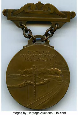 Southern Railway Company Loyalty Medal By Victor D. Brenner. Smedley-109. Bronze • $279.99