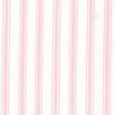 100% Cotton Poplin Craft Fabric By The Metre 3mm TICKING STRIPE Quarter Pink • £7.55