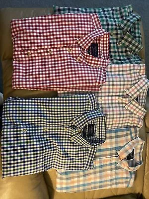 Charles Tyrwhitt Mens Plaid Classic Fit Shirts Long Sleeve Size Large Lot 5 • $110