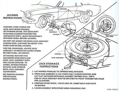 1966 Mustang Jack Instruction Decal • $12.95