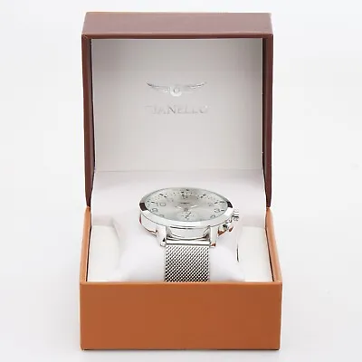 GIANELLO  Silver Tone Mesh Strap Watch • £39.95