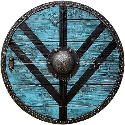 £85.74 • Buy Legartha  Shieldmaiden Viking Shield Medieval Wooden Viking Shield Multicolor