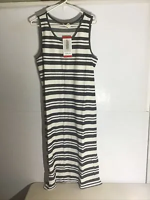  Matty M T-Shirt Sheath Dress Women's Size Medium Sleeveless Gray Striped NEW • $19.99