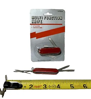 Vintage Keychain Multi Function Knife Scissors File Toothpick Tweezer New In Pkg • $5.99