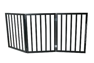 BETTACARE THE PET GATE COMPANY Free Standing Wooden Folding Pet Barrier Black • £41.90