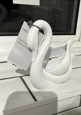 £14.99 • Buy NEXT MINI White Swan Ornament/home Office Animal Abstract Sculpture Figure Gift