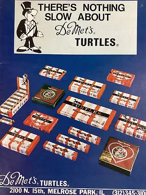 Turtles Candy Print Ad Original Vintage 1981 Rare VHTF DeMets Mel Rose Park IL • $24.93