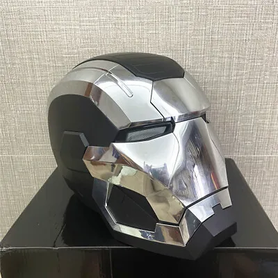 US War Machine Iron Man MK5 1:1 Helmet Wearable Voice-control Cosplay Black Mask • $284.80