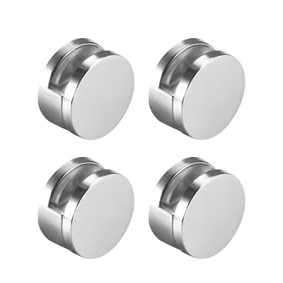 Mirror Clips - Zinc Alloy Glass Clips Clamps Holder Round For 5mm  4 Pcs • £8.15