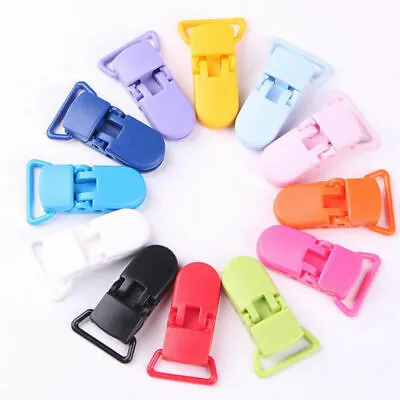 10Pcs Safe Baby Carriage Plastic Pacifier Clip Holder DIY Teething Chain Making • $2.99