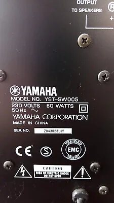 Yamaha Yst-sw005 Subwoofer • £50