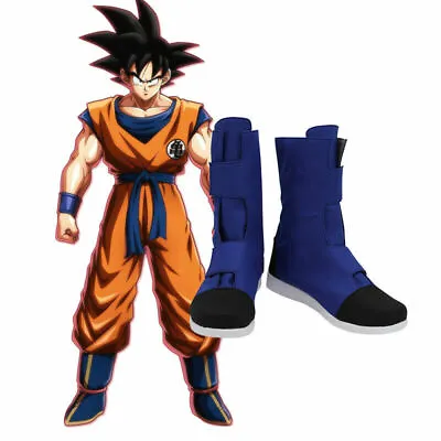 4049 NEW Dragon Ball Son Goku Blue Long Halloween Cosplay Shoes Boots • $34.96