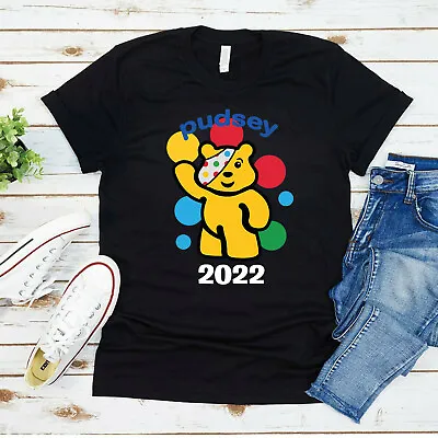 £8.99 • Buy Spotty Pudsey Bear Kids T Shirt Charity Children In Need Dotty Spot Tee Top