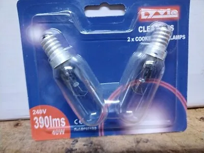 2 X Cooker Hood UNIVERSAL  Extractor 40W Lamp Bulb E14 230/240V • £4.10