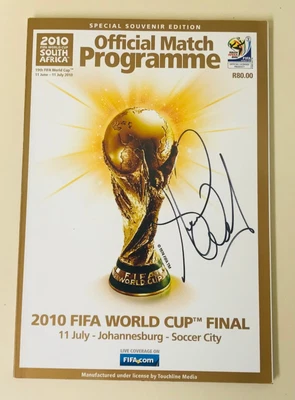 £25 • Buy 2010 Fifa World Cup Final Official Programme Signed By Match Referee Howard Webb