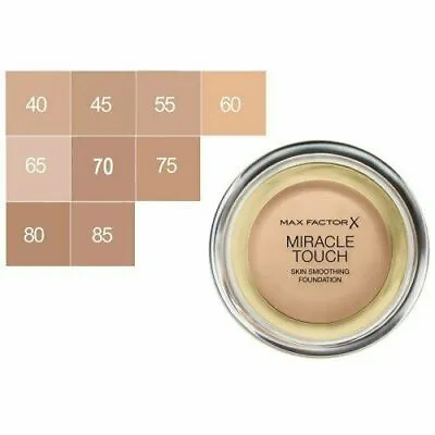 £4.99 • Buy Max Factor Miracle Touch Skin Smoothing Foundation 11.5g - CHOOSE SHADE 